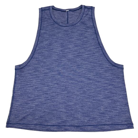 LULULEMON Cardio Squad Tank II Sz 10 Heathered Hero Blue - Picture 3 of 6